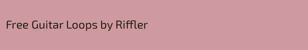 Free Guitar Loops by Riffler